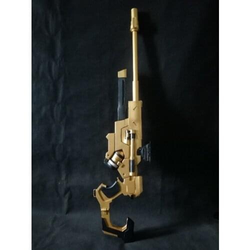 Overwatch Ana Amari Skin Captain Amari Golden Biotic Rifle Cosplay Replica Prop