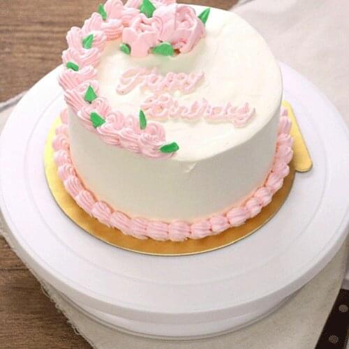 Plastic Cake Turntable Rotating Cake Plastic Dough Baking Tools Cake Decorating Platform Stand turntable Knife O2V7