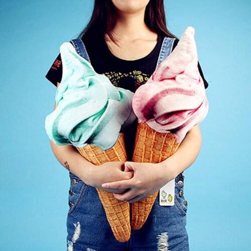 PP Cotton Creative 3D Squishy Ice Cream Shape Throw Pillows Sofa Home Office Car Back Cushion