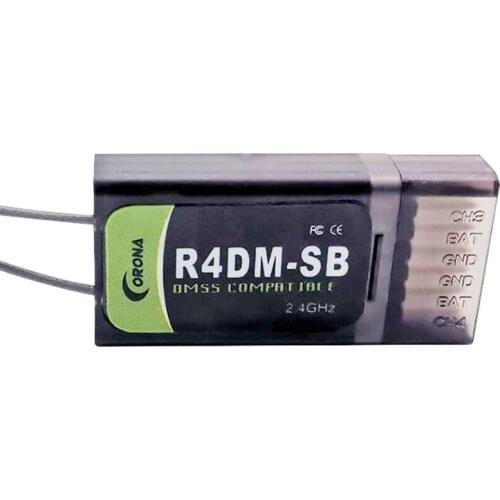 Corona R4DM-SB 2.4GHz 4-Channels DMSS Receiver Compatible With XG7 XG8 XG14 Remote Control For Rc Racing Drone / Rc Helicopter