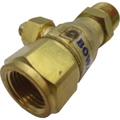 Ball valve with 1/2" NPT threaded connection is suitable for connection between safety valve and pressure vessel