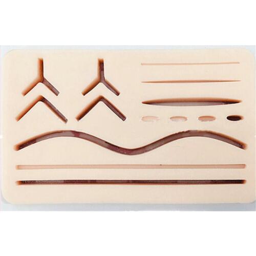 Silicone skin model suture practice Silicone stitching module with wound shape