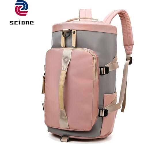 Scione Sports Fitness Bags for Women 2020 Yoga Mat Training Bag Female Large Oxford Travel Luggage Duffle Sac De Sports