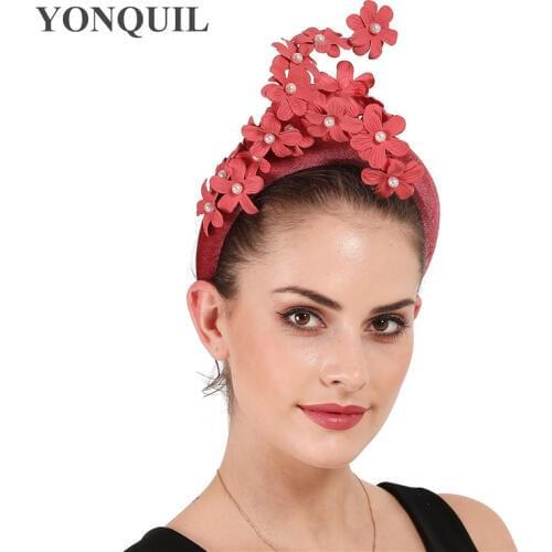 Princess Dinner Fascinator Headband Womens Hair Accessories Beautiful Flower Party Tea Hair Band Fedora Lady Wedding Headwear
