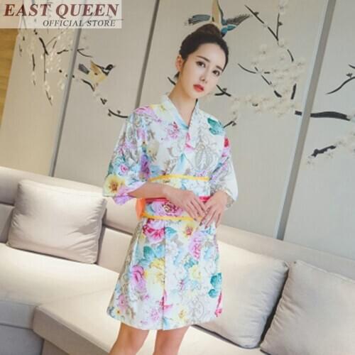 Traditional japanese kimonos women 2019 summer kimonos japanese kimono yukata floral print cardigan haori clothing FF562 A