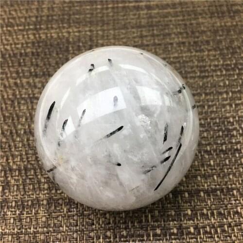 Tourmaline crystal ball natural quartz sphere reiki healing home decoration
