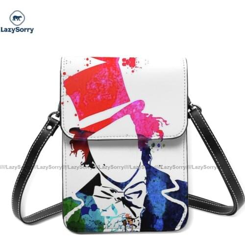 Willy Wonka Shoulder Bag Gifts Reusable Mobile Phone Bag Leather Travel Student Bags