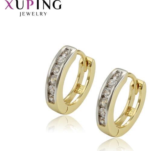Xuping Classic Hoop Earrings Temperament Ladies Wild Style for Women Jewelry Christmas Gift 97149