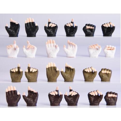 1/6 Scale Action Figure Doll Body PHICEN TBleague Gloves Hand Four Color Grip Gun Hand Model
