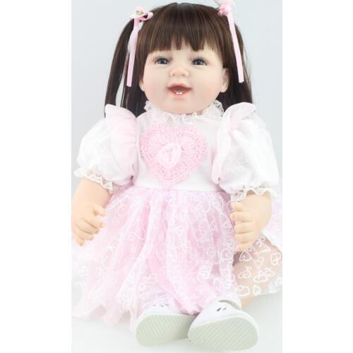 55cm Realistic Reborn Doll Silicone Dolls Babies Toys for Girls Childrens Birthday Gift,Cute Soft Newborn Doll with Clothes