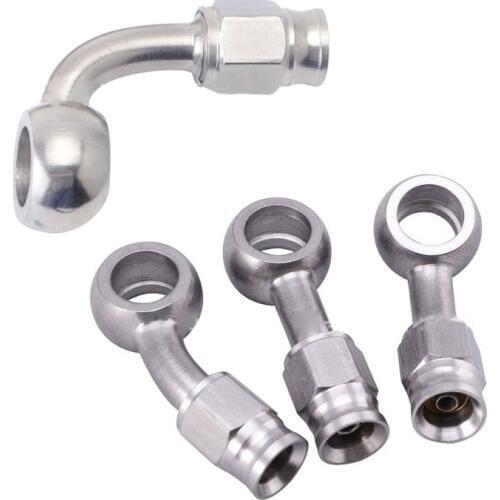 AN3 10mm Stainless Steel Brake Hose Fitting Ends Adapter for Car Auto Motorcycle E7CA