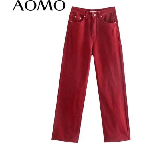 Женские прямые джинсы AOMO China At AliExpress
