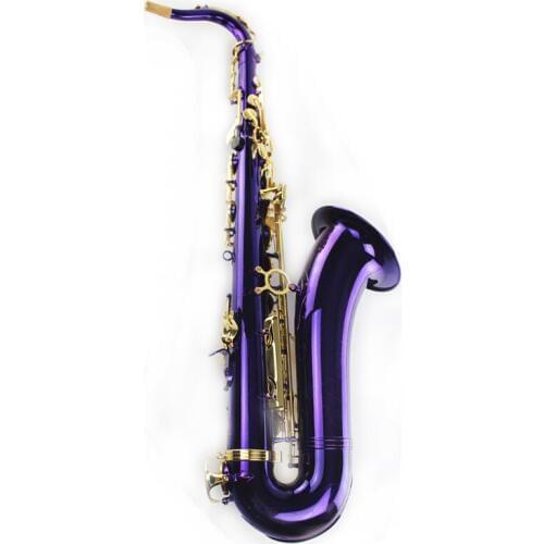B-flat Alto Saxophone Purple Paint Gold Key Sax Musical Instruments Brass Top Quality Saxophone Gift Professional SAX11