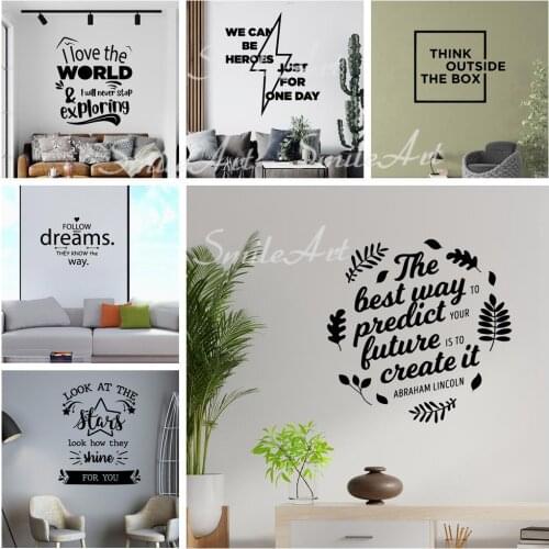 Free shipping Sentence Pvc Wall Decals Home Decor For Living Room Kids Room Wall Art MURAL Drop Shipping
