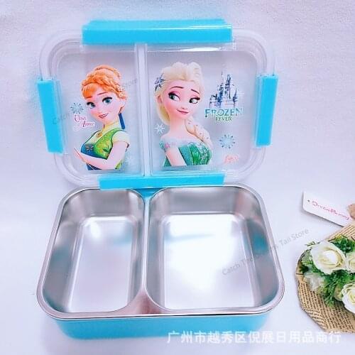 Disney Stainless Steel Single-layer Lunch Box Sealed Portable Cute Cartoon Student Student Lunch Box Picnic Box