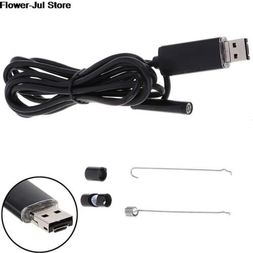 2m 7MM Lens 2 IN 1 Android/PC 720P HD Endoscope Tube Waterproof Snake Borescope USB Inspection Mini Camera With 6 LED