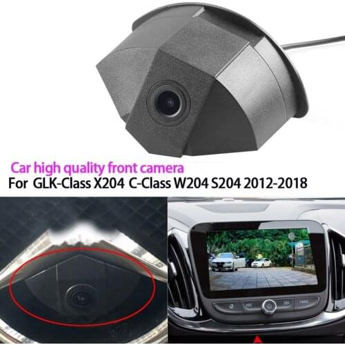 Car Front View Camera, for Benz ML GLK C Class X204 W204 S204 2012-2018 FULL HD CCD Parking Camera Logo Mark Camera