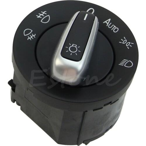 Chrome Headlight Switch Control Fit For VW GOLF JETTA MK5 MK6 PASSAT CC B6 for car accessories