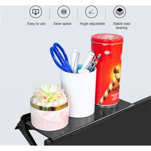 Computer Monitor Rack Foldable Shelf TV Box Router Shelf Set-top Box Bracket Holder Mini PC DVD Player Stand Rack CLH@8