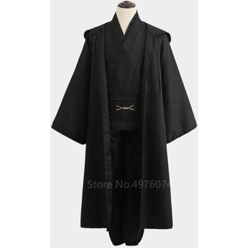 Adult Men Jackets 4PCS Halloween Cosplay Costume Anakin Skywalker Warrior Knight Robe Carnival Anime Disguise Party Clothing Set