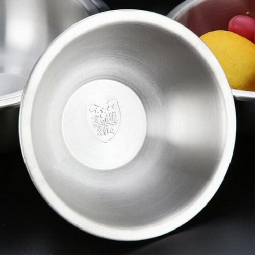 Stainless Steel Round Thicken Salad Baking Egg Mixing Bowl Home Kitchen Utensil