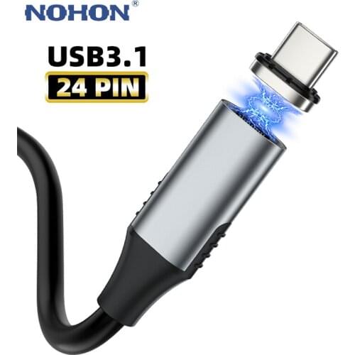 Magnetic USB Type C Thunderbolt 3 cable PD 100W 10Gbps Data Transfer fast charge for iPhone 12 Dell Notebook apple Macbook IPad