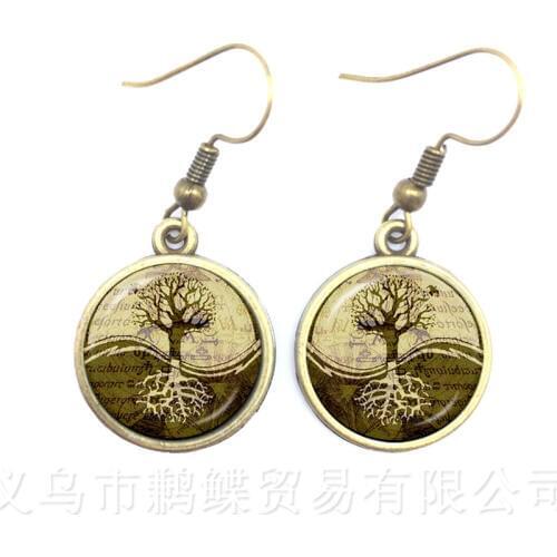Trendy Tai Chi Yin Yang Drop Earrings For Women BBF Glass Dome Charm Christmas Party Best Friend Earing Gifts Drop Shipping