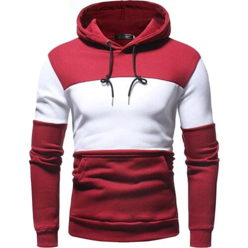 Plus Size 3XL Hoodie Sweatshirt Men 2021Spring New Casual Slim Full Sleeve Hoodies Men Sweatshirts Patchwork Hooded Pullover Men