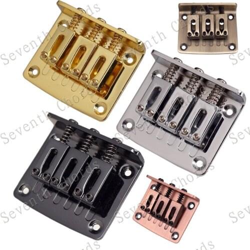 A Set 3 String Guitar Bridge Tailpiece - Chrome - Black - Gold - Bronze - Copper Red for choose