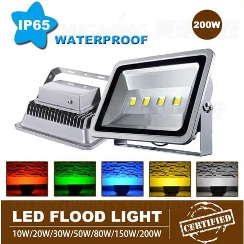 Outdoor lighting LED Flood Light 200W 12000 lm Wall Lamps reflector led Floodlight AC110V 220v 240v Spotlight landscape lamp