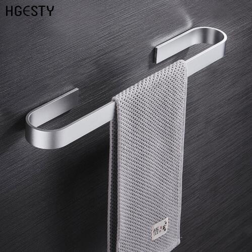 Space Aluminum Alloy Towel Holder Wall Mounted Hanger Organizer Waterproof Bathroom Kitchen Storage Rack Shelf Accessories