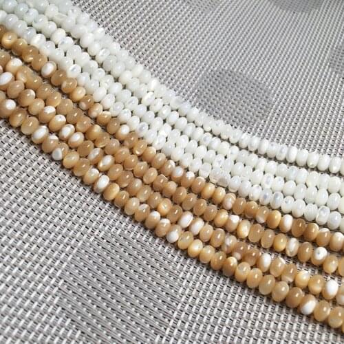 Natural Shell Beaded Oval Shape Loose Isolation Beads Jewelry for Women Necklace DIY Bracelet Making DIY Supplies Wholesale