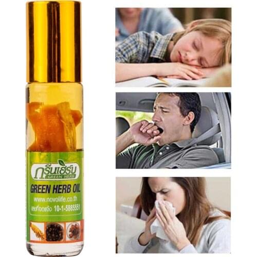Natural Balsam Balm Thai Green Herb Oil Herbs Thailand Green Ointment Muscle Pain Relief Ointment Compound Essential Oil