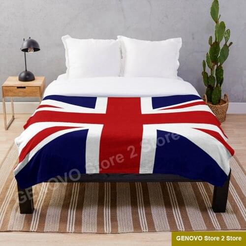 Union Jack Flag of the UK Throw Blanket Super Soft Printing Family Car and Sofa Bed throws Summer Office Quilts