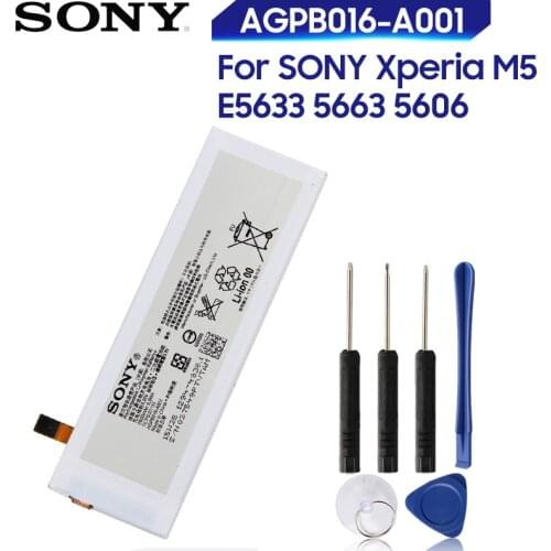 Original SONY Battery For Sony Xperia E5653 M5 E5603 E5606 E5663 Genuine Phone Battery 2600mAh
