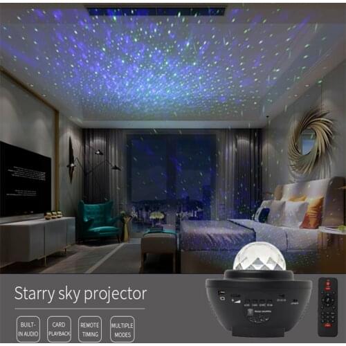 Led Star Galaxy Projektor Nigth Light Romantic Rotating Starry Sky Lamp USB Music Player Bedroom Light Gift Children Adults Love