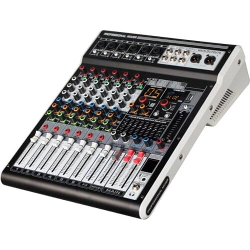 Professional 6/8/12 road stage performance wedding home karaoke with Bluetooth effector reverberation balance USB mixer