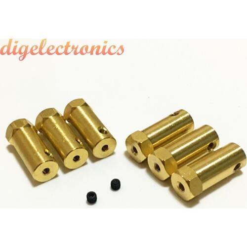 30mm Extended Brass Flexible Motor Shaft Coupling Coupler 3/4/5/6 mm Motor Shaft Connector DC Motor Connector Model Fittings