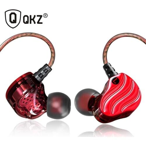 QKZ KD4 Sports Earphones Dual Drivers Wired In-Ear Earphone Heavy Bass Mic Earbuds for iPhone Samsung Universal Phone