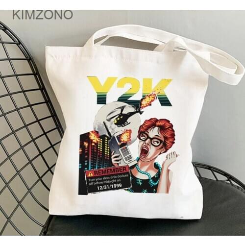 Y2k shopping bag shopper eco bolso tote bolsas de tela recycle bag bag cloth tote reusable sac tissu