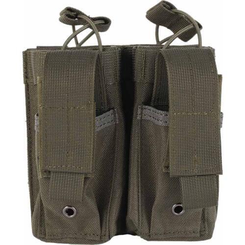 Molle Tactical Clip Double Mag Magazine Pouch Bag Pistol Magazine Cartridge Clip Utility Tool 600D Oxford Fabric