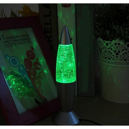 3D Rocket Multi Color Changing Lava Lamp RGB LED Glitter Party Mood Night Light Christmas Gift Bedside Night lamp