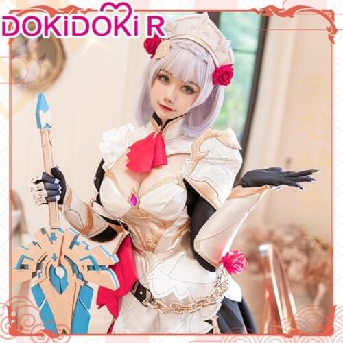 DokiDoki-R Game Genshin Impact Cosplay Halloween Noelle Cosplay Costume Genshin Impact Noelle Cosplay Costume
