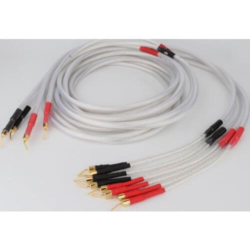 Preffair Hi-End Speaker Cable HIFI Audiophile Cable Banana to Banana High Purity Copper Loudspeaker Wire