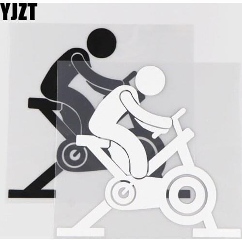 YJZT 15CM*14.2CM Cartoon Fitness Pattern Car Sticker Decorative Vinyl Decal 1A-0204
