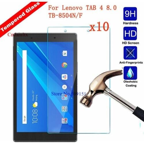 10 PCS Real Tempered Glass For Lenovo Tab 4 8 TB-8504 TB-8504F Premium Screen Protector 2.5D 9H Ultra Tablet PC Protective Film