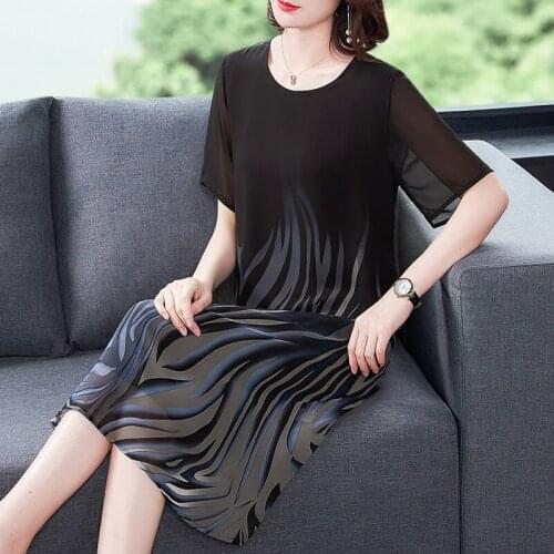 5XL Elegant Casual Print Women Dress Summer Clothes Vintage Plus Size Short Sleeve Loose Dresses Lady Bodycon Party Vestido 2021