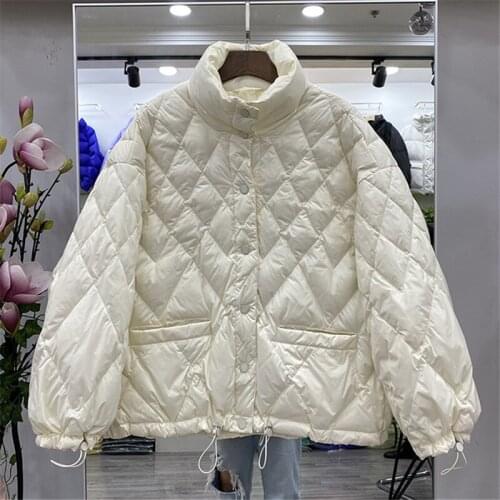 Winter Jacket Women Short Parkas Single Breasted Pocket Fashion Casual Down Jackets High Quality Loose Cotton Coat Female