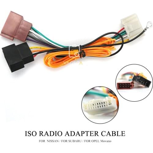 12-136 ISO Car Radio Adapter for NISSAN for SUBARU for OPEL Movano Wiring Harness Connector Lead Loom Cable Plug