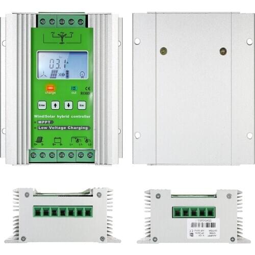 1400w Off Grid MPPT Wind Solar Hybrid Charge Controller, 12/24V Auto for 800W wind+600W solar with booster and dump load